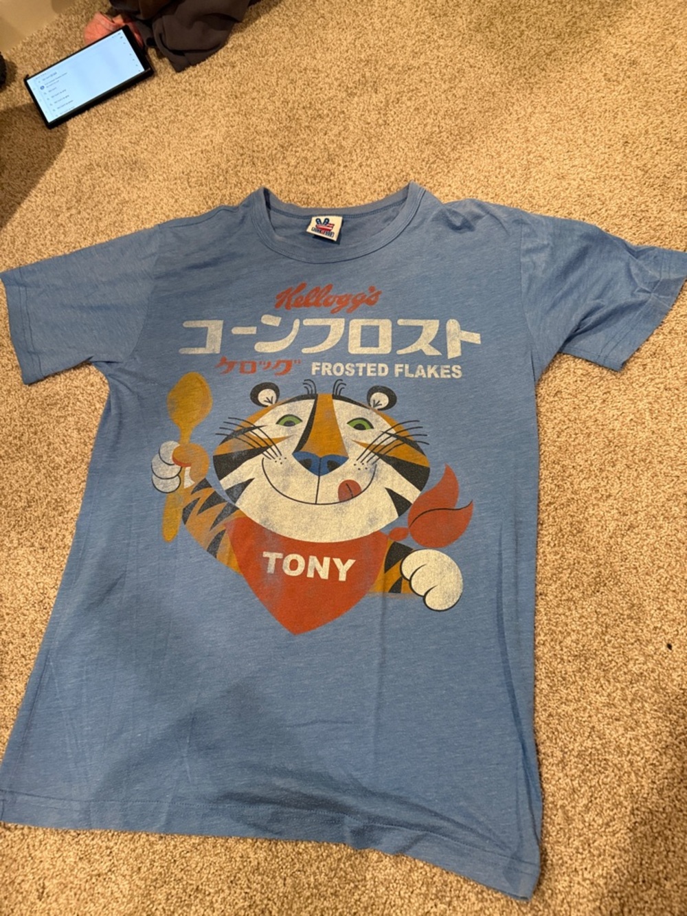 Junk Food Clothing Blue Tony the Tiger Frosted Flakes Tee